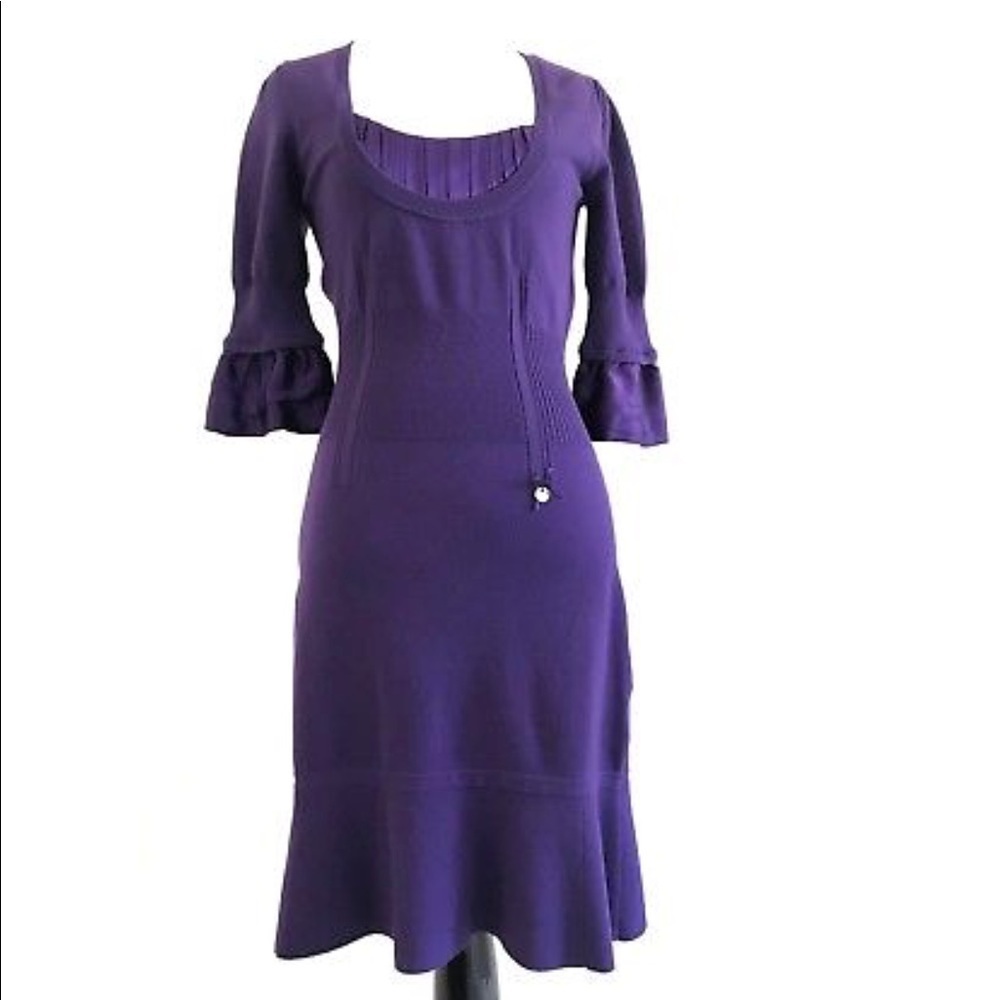 Karen Millen Womens Sweater Purple Dress Size 2 - Picture 1 of 8